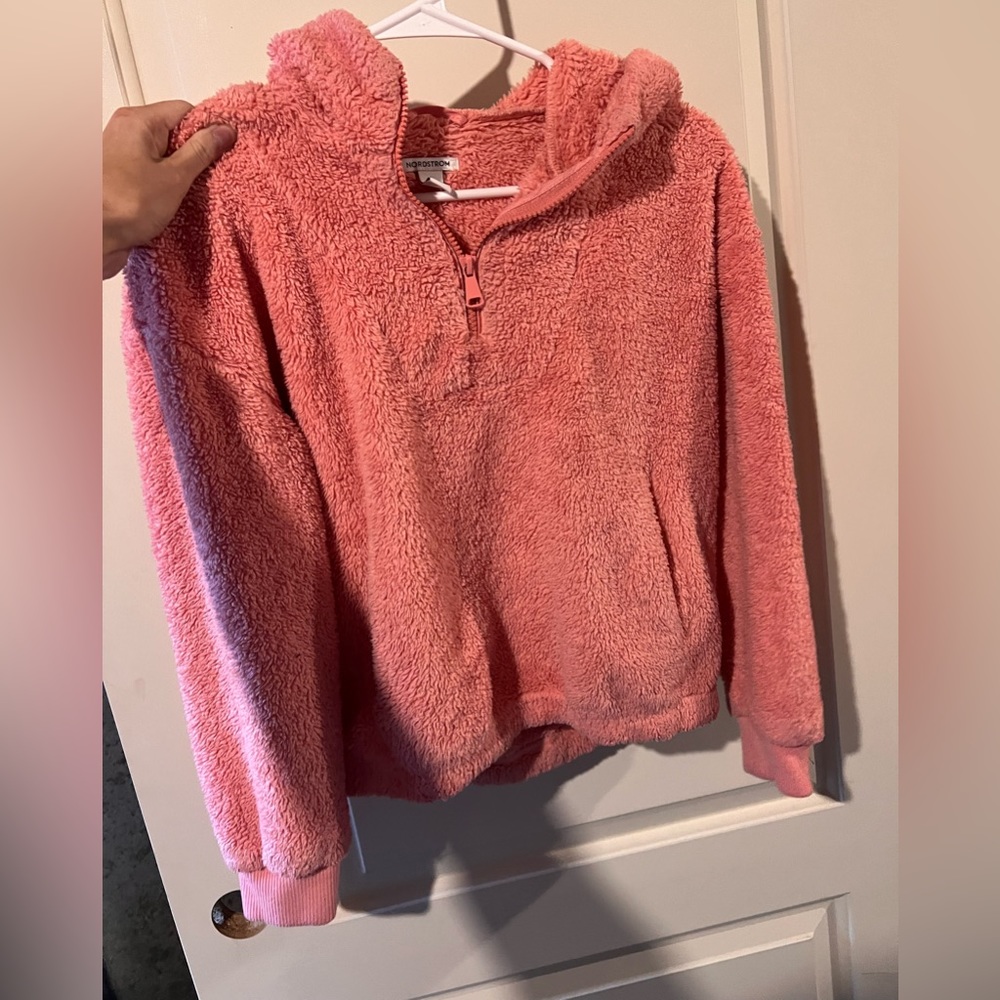 Fluffy pink girls L jacket